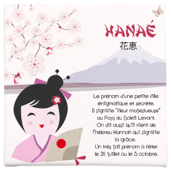Cadre prénom fille japonais Hanaé