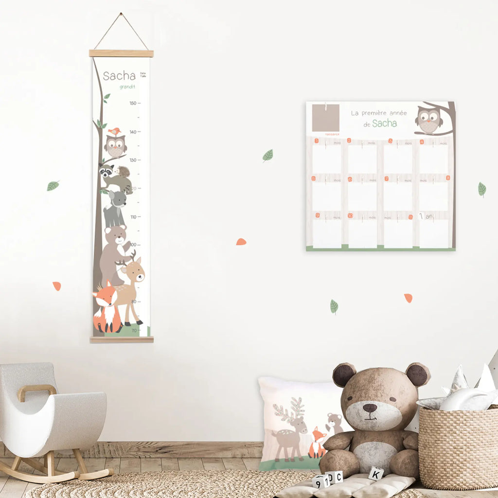 Chambre bébé thème animaux de la forêt