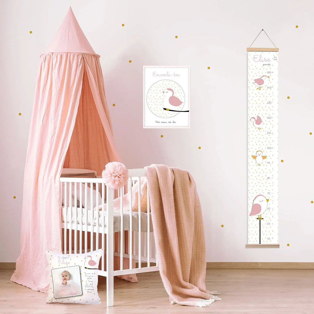 Chambre bébé fille rose poudré