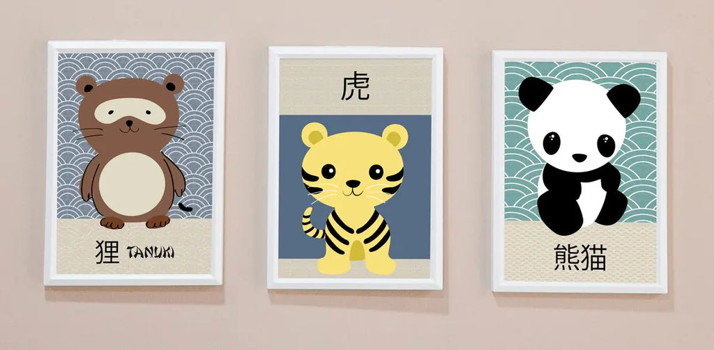 Triptyque personnalisable et sa jolie biche