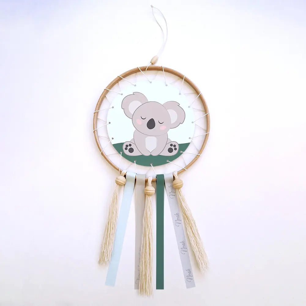 Attrape rêve bebe koala avec macramé