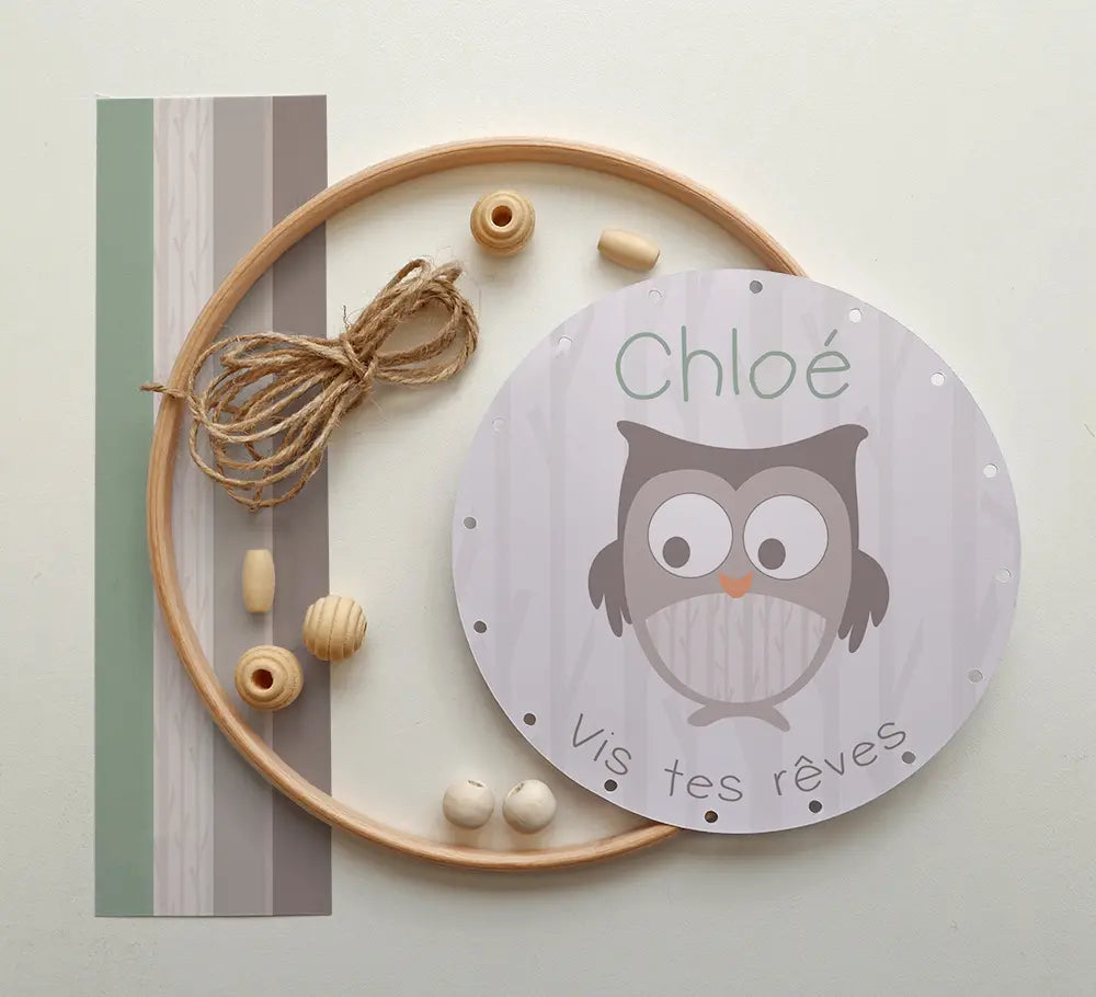 kit DIY attrape-rêves enfant hibou
