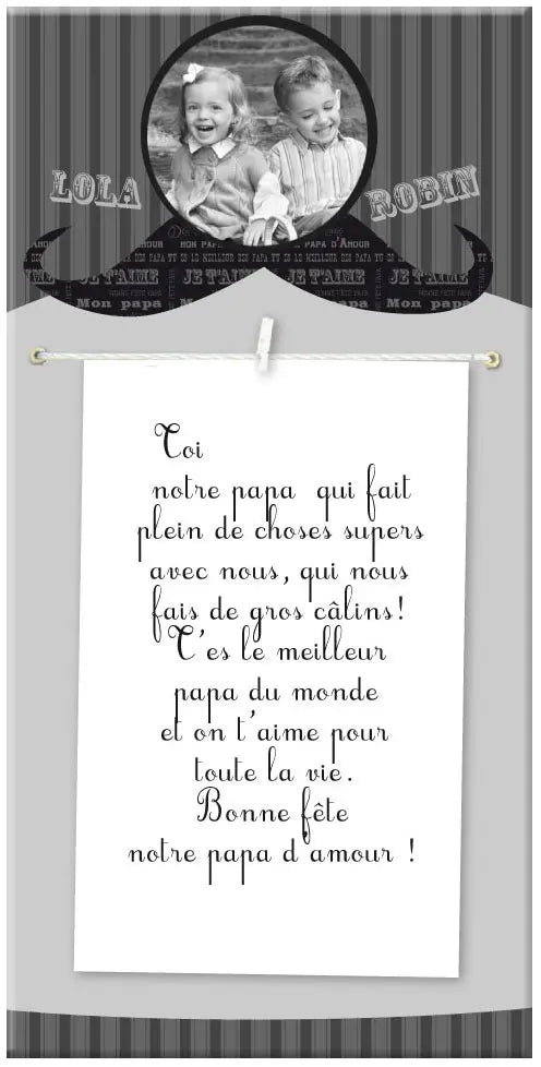 cadre porte message ou photo pour papa