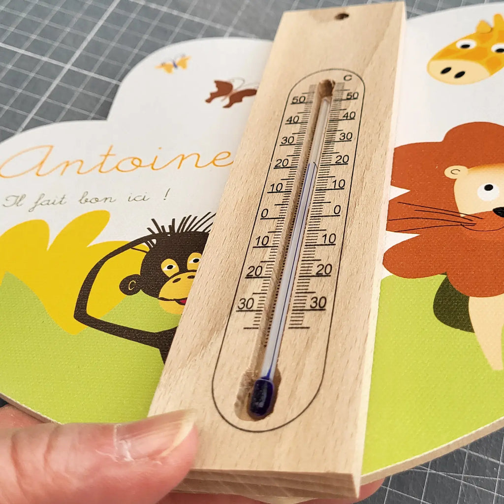 Thermomètre en bois de hêtre du Jura