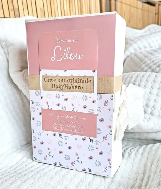 coffret naissance bohème terracotta personnalisé au prénom