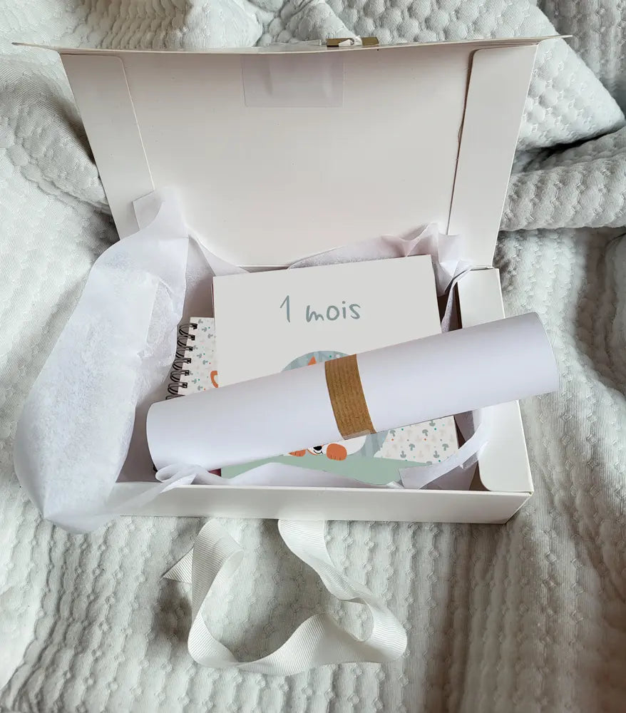 Un coffret naissance à la présentation soignée