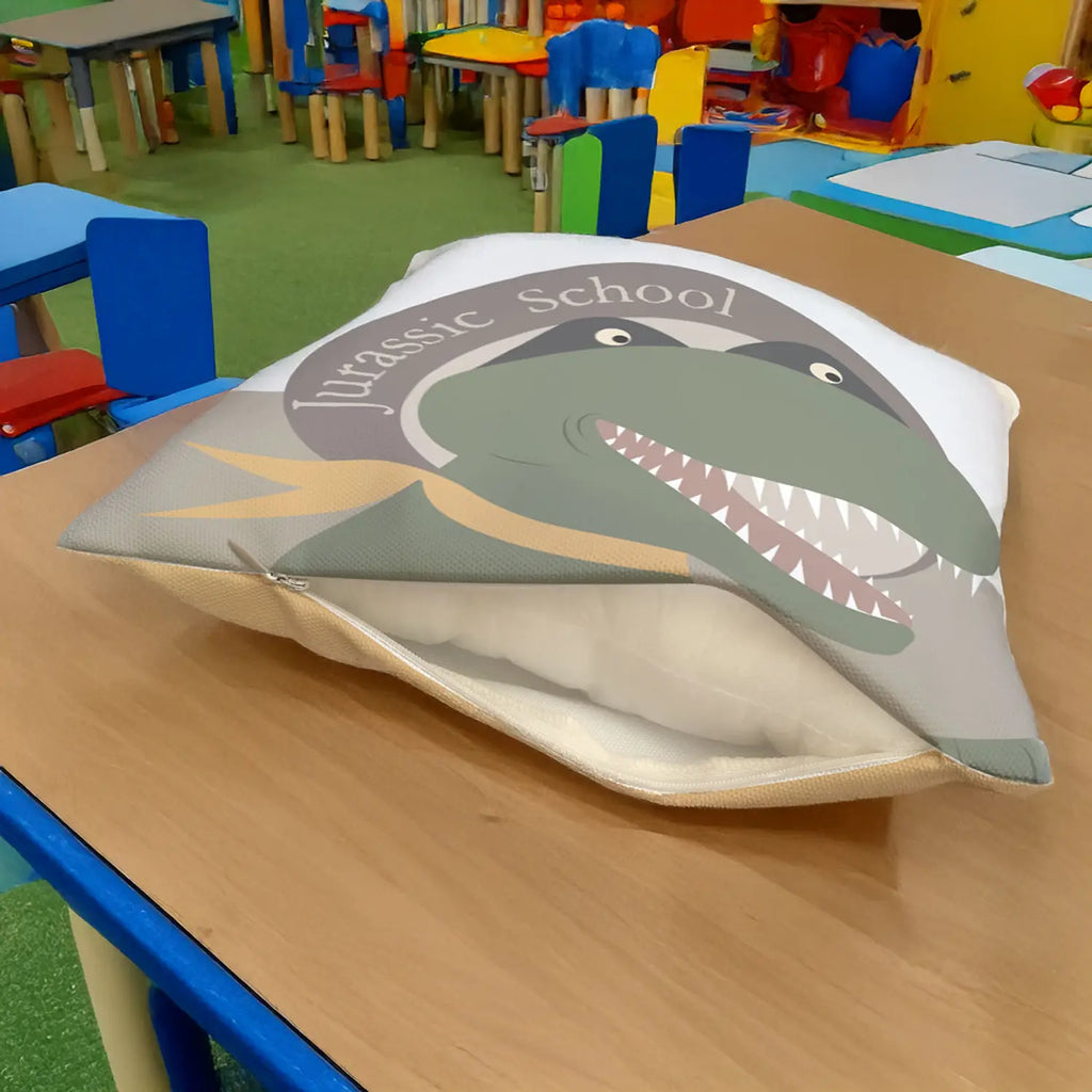 Coussin dinosaure prénom déhoussable pour la rentrée en maternelle
