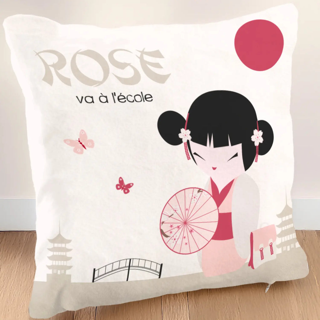 Coussin maternelle thème japonisant