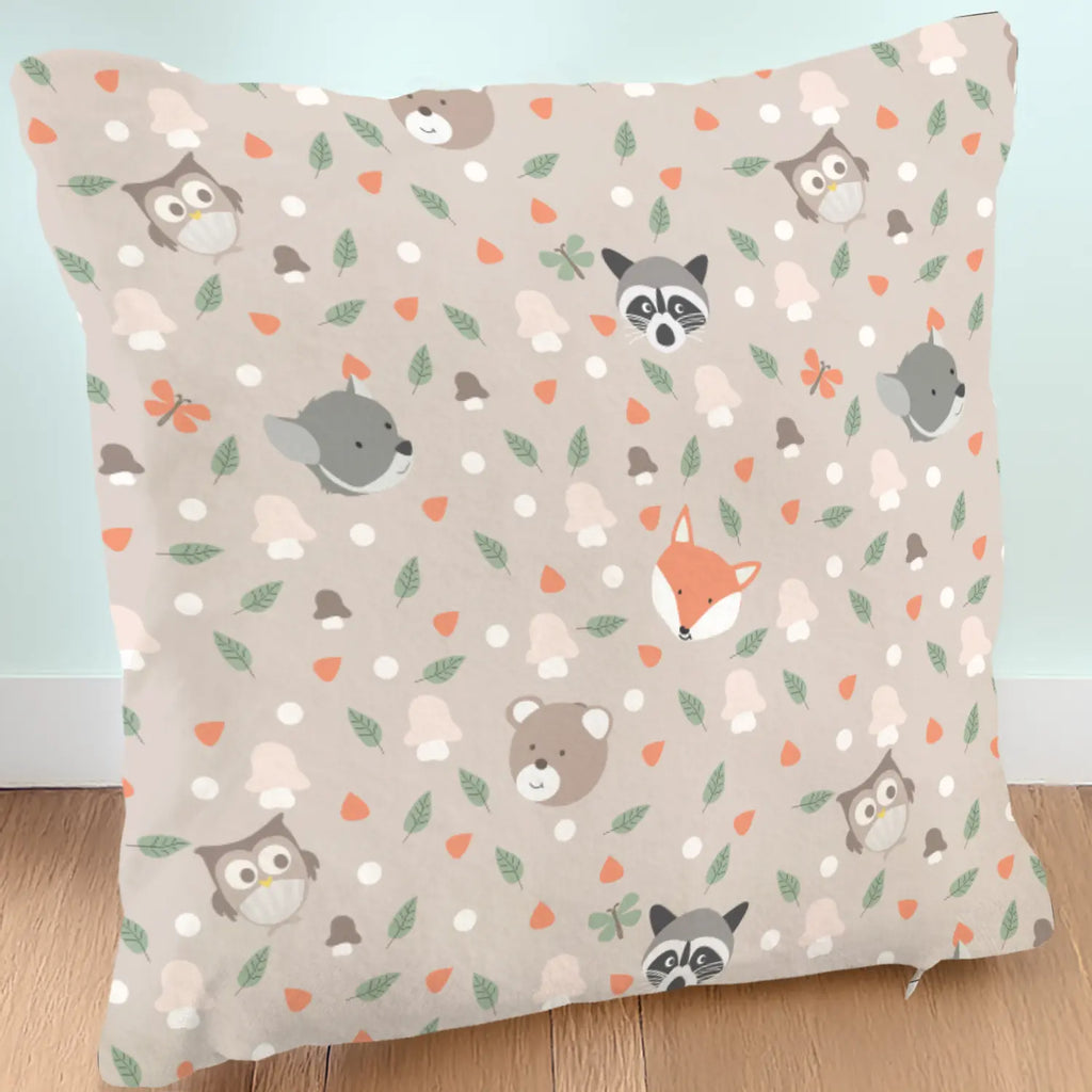 Dos coussin maternelle forêt avec motif animaux