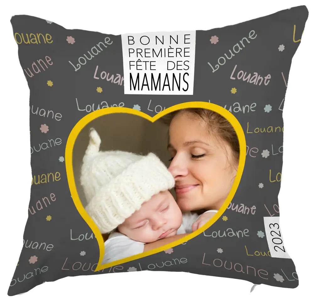 Coussin photo première fête des mères