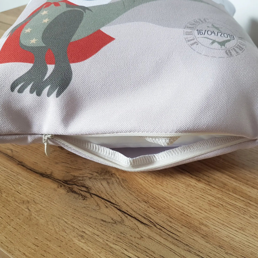 Coussin tyrannosaure déhoussable