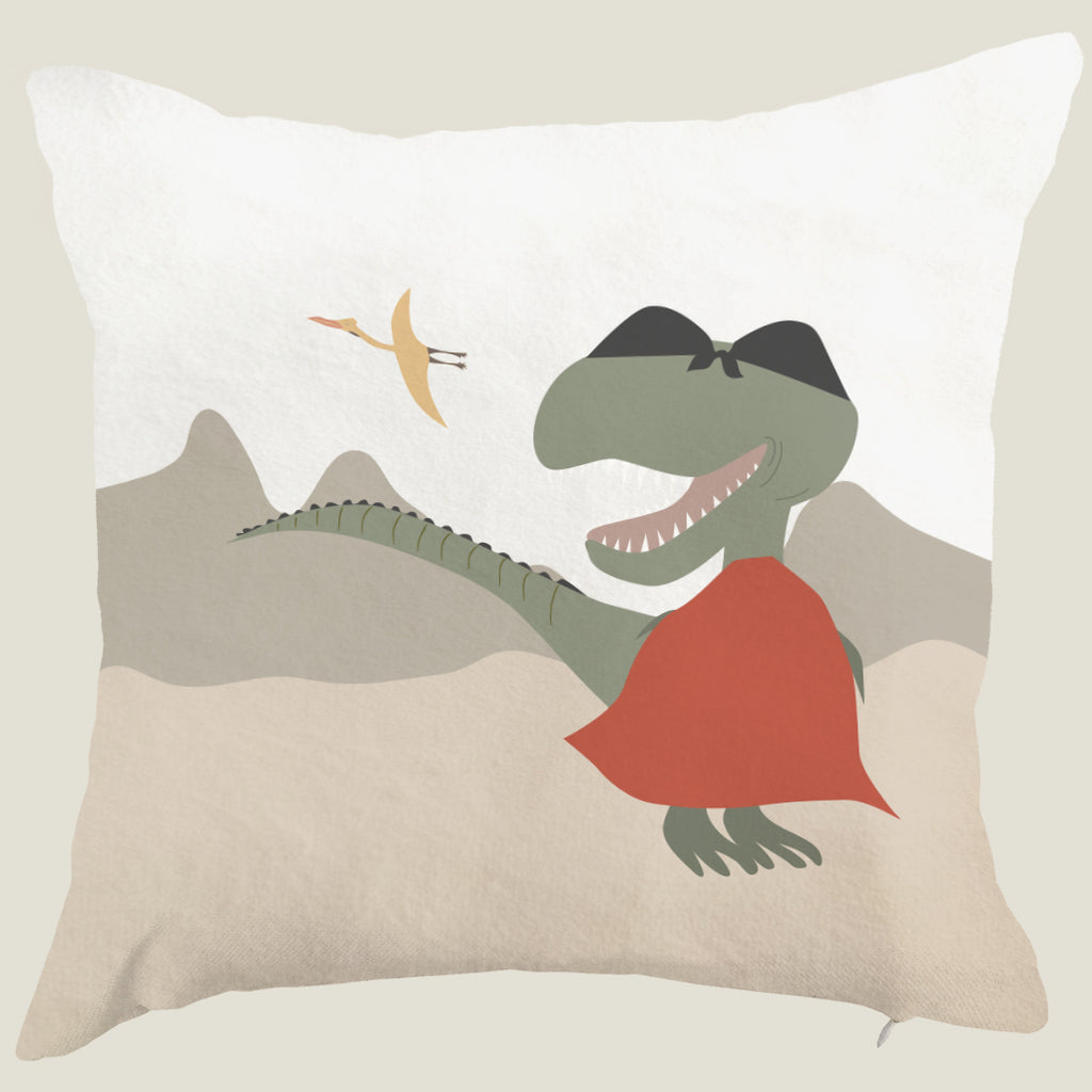 Coussin tyrannosaure super héros