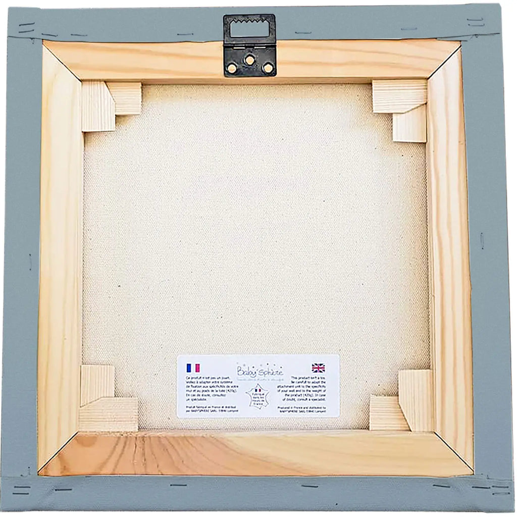 Châssis bois à clefs 30x30cm pour toile prénom thème loups