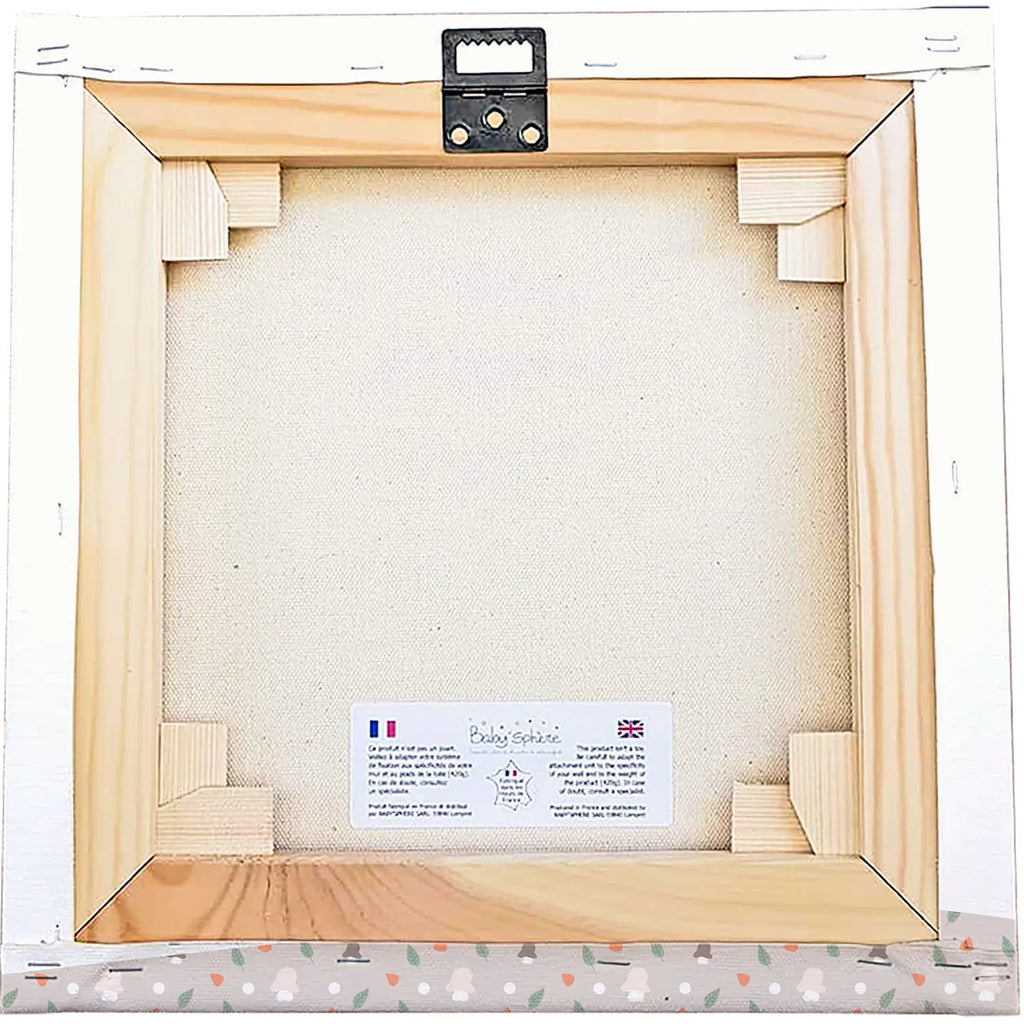 Un châssis bois pour une toile prénom hibou artisanale