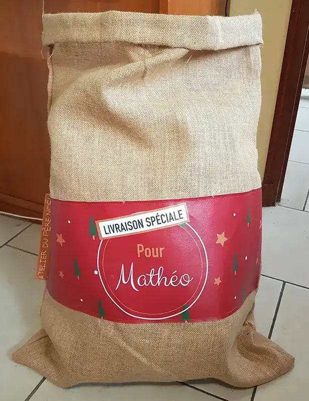 Grande hotte de Noël 65x90cm à personnaliser