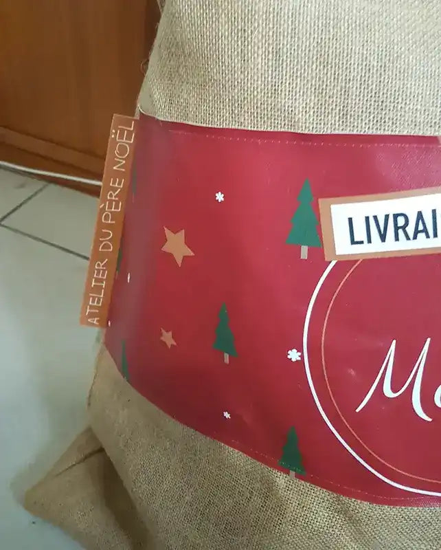 Hotte de Noël grand format fabriquée à la demande dans mon atelier