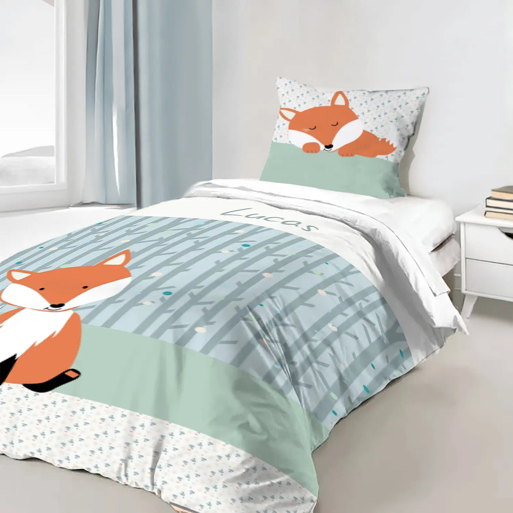 Housse de couette personnalisée de Rod le petit renard de la forêt