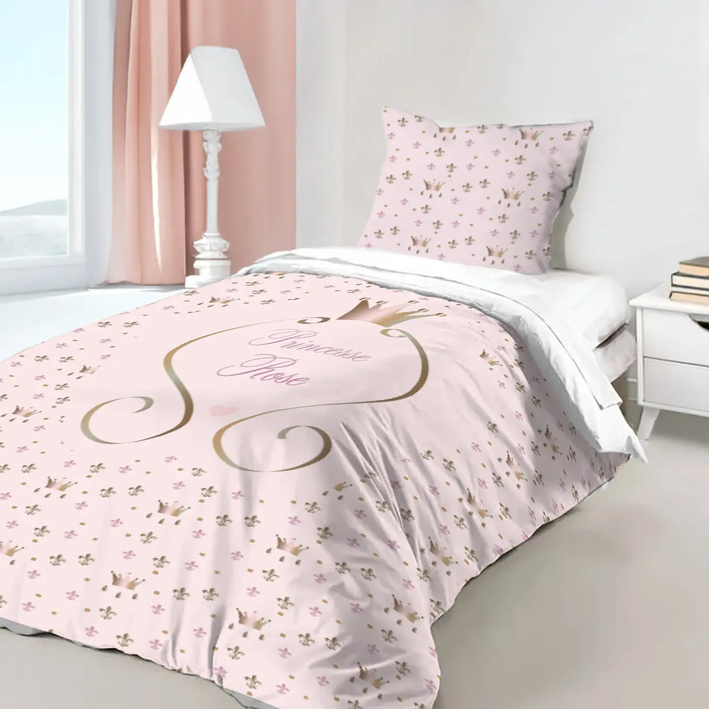 Elégante housse de couette prénom d'une adorable princesse
