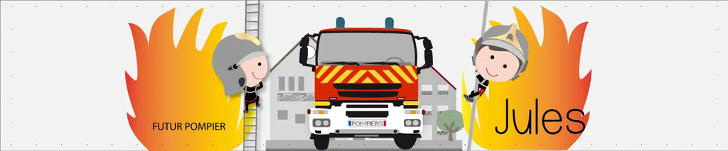 Lustre pompiers en action personnalisable