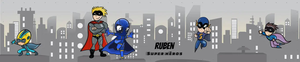Lustre super héros personnalisé avec illustrations de héros