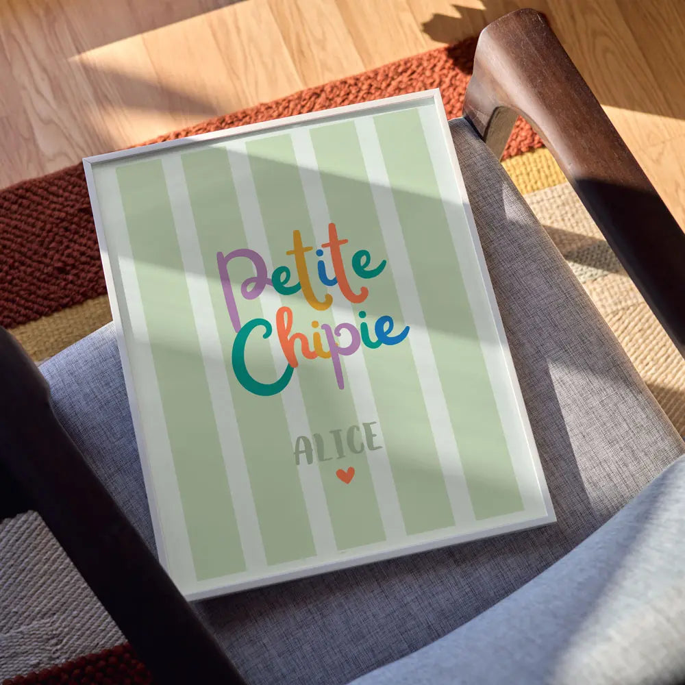 Affiche vintage personnalisée Petite Chipie