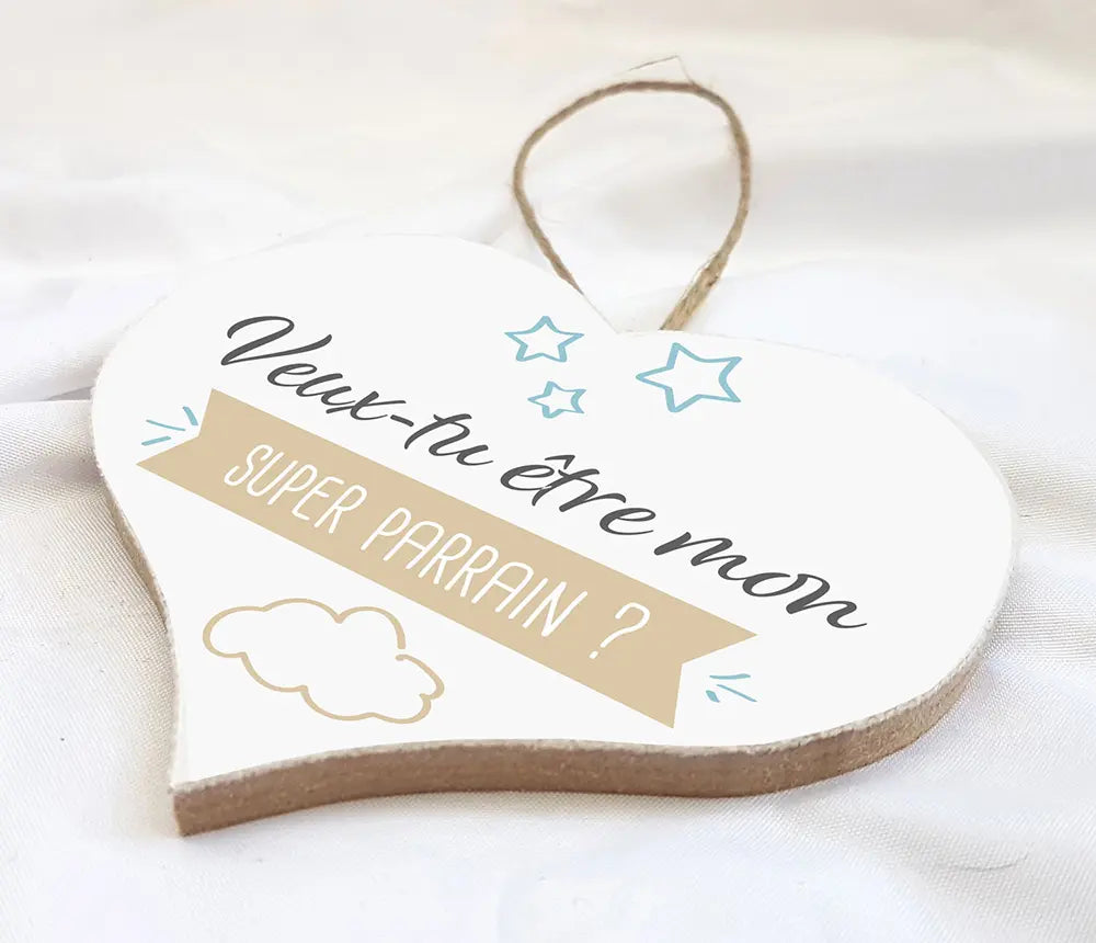 Petit coeur pour te demander d'être le parrain de mon enfant