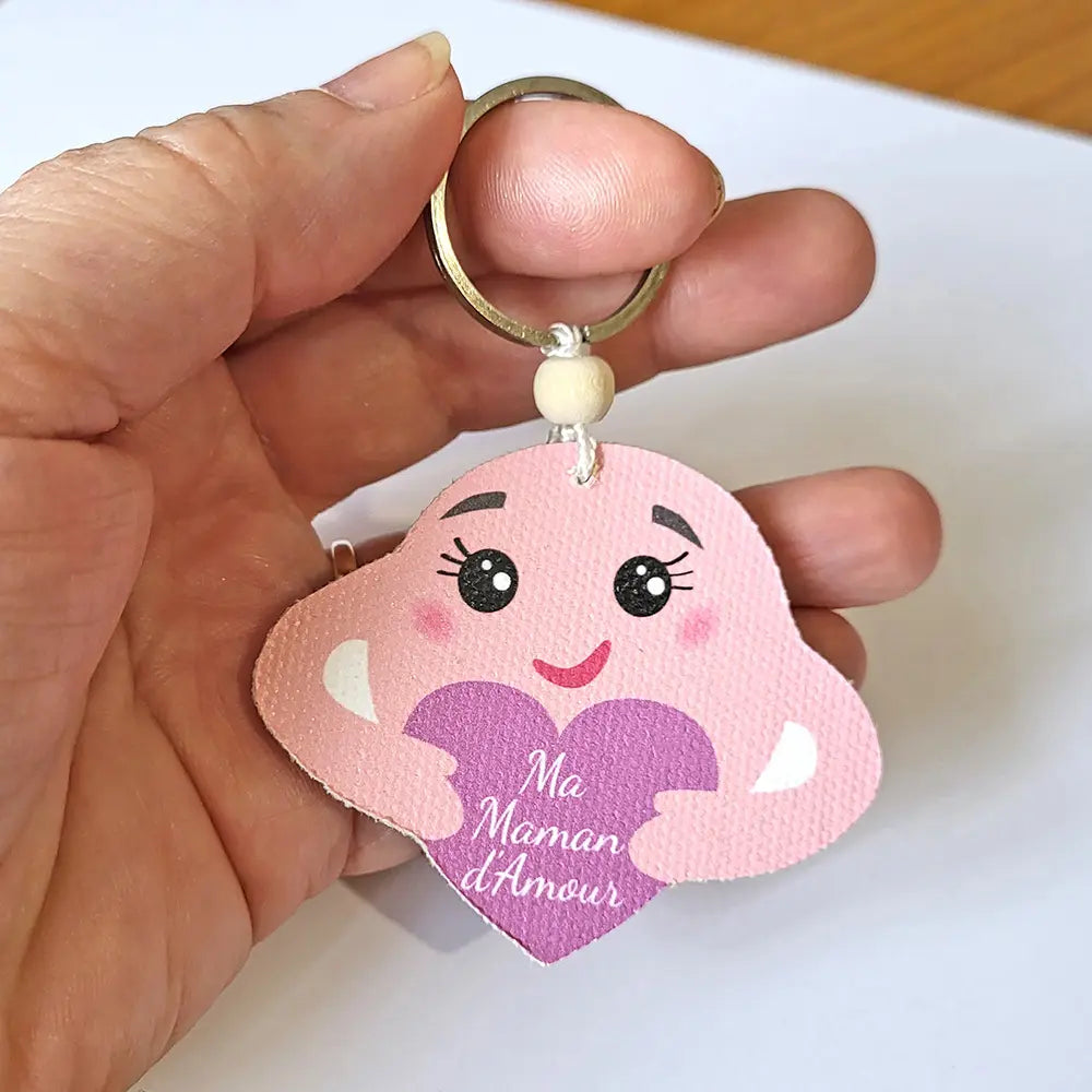 Porte clé original pour la fête des mères en forme de smiley