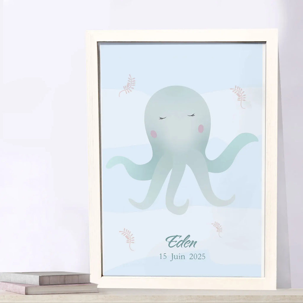Affiche poulpe personnalisable