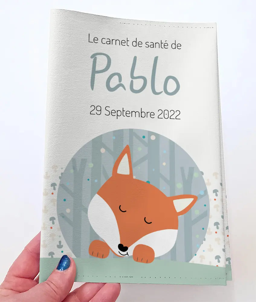 Protège carnet de santé petit renard