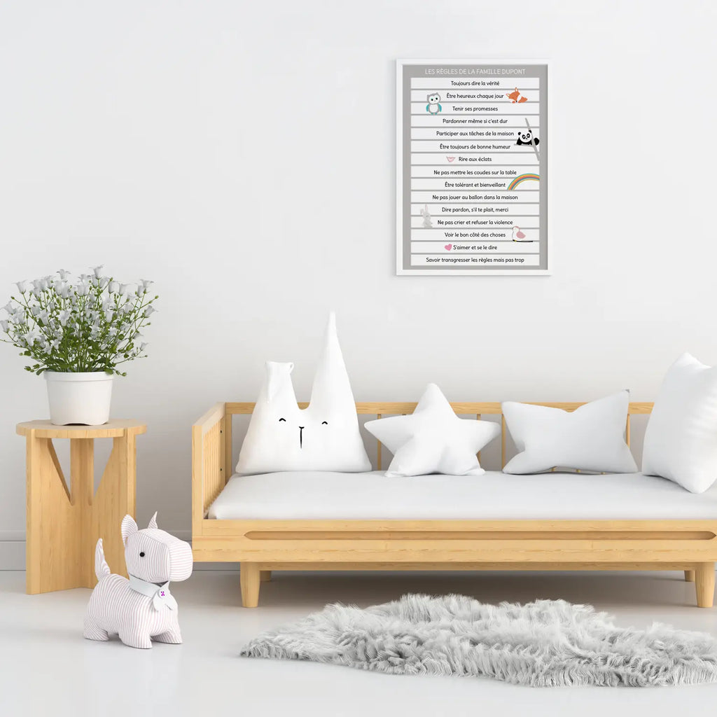 Règles de la maison personnalisables et dessins enfantins