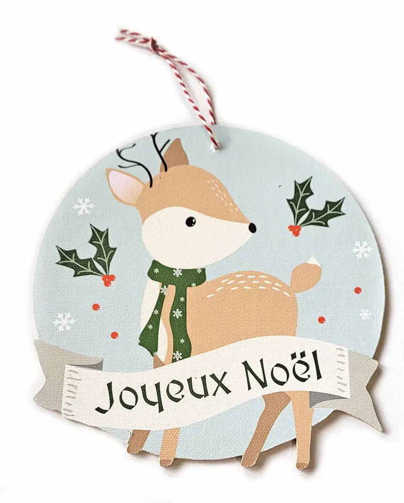 Suspension personnalisable de la biche à accrocher au sapin de Noël