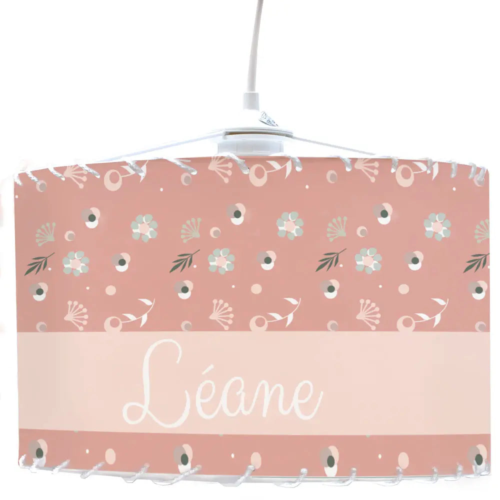 Suspension prénom motif bohème terracotta