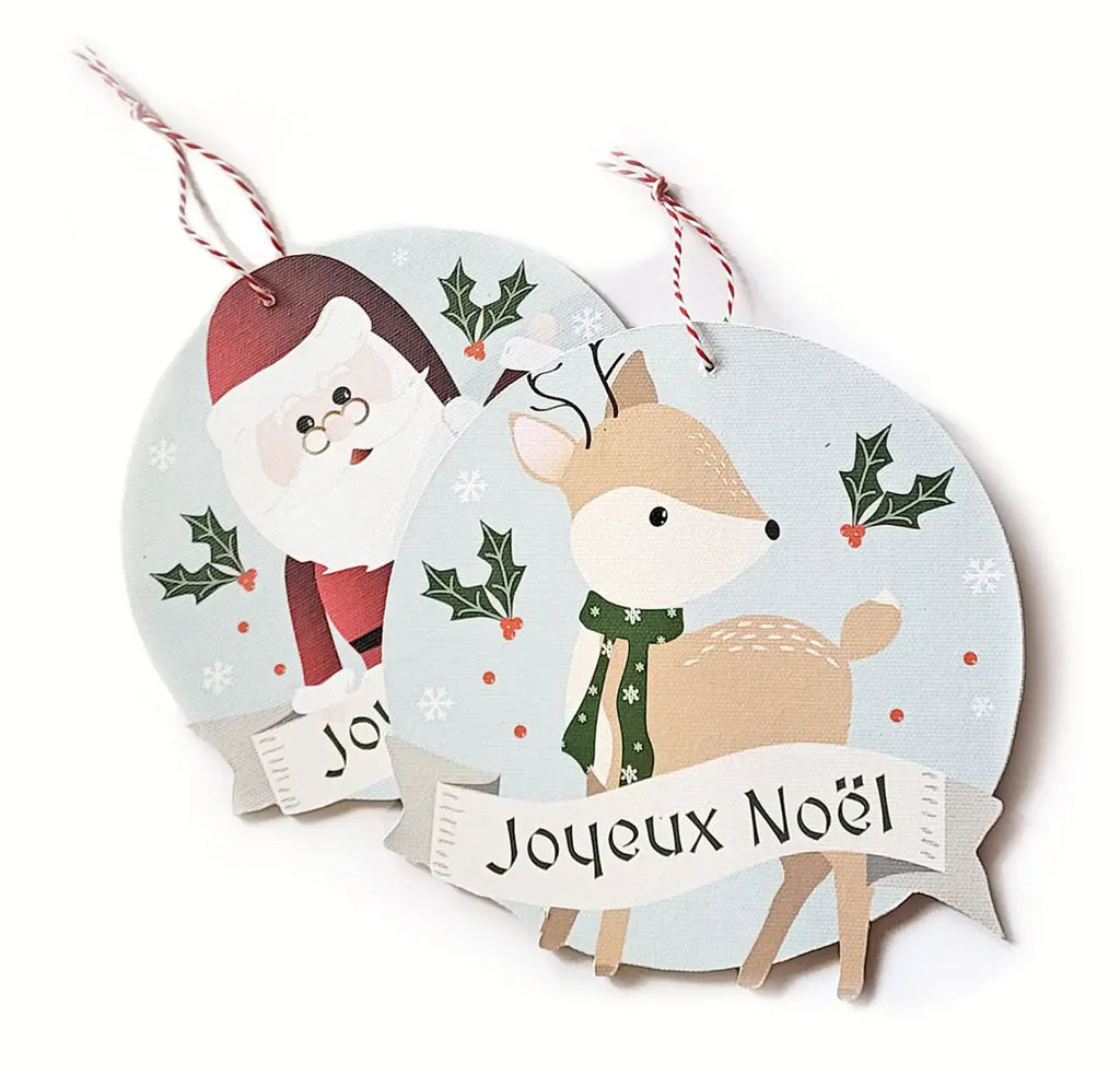Suspensions Joyeux Noël artisanales et personnalisables