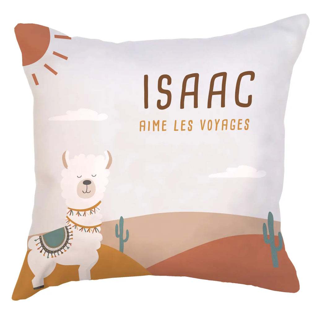 Taie d'oreiller personnalisable thème lama