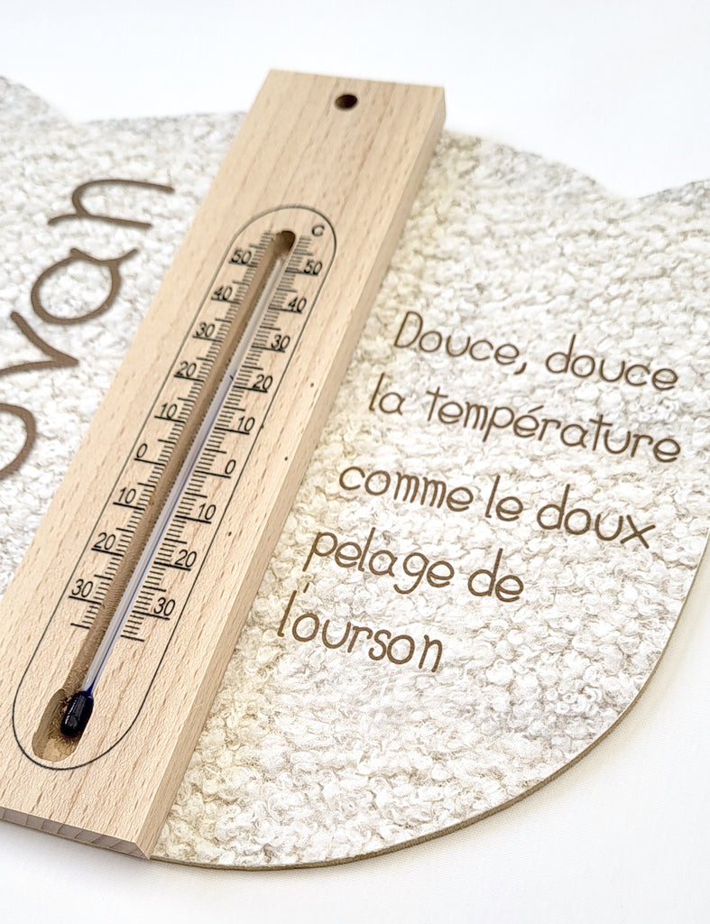 Cdar thermomètre mural sur le thème ourson