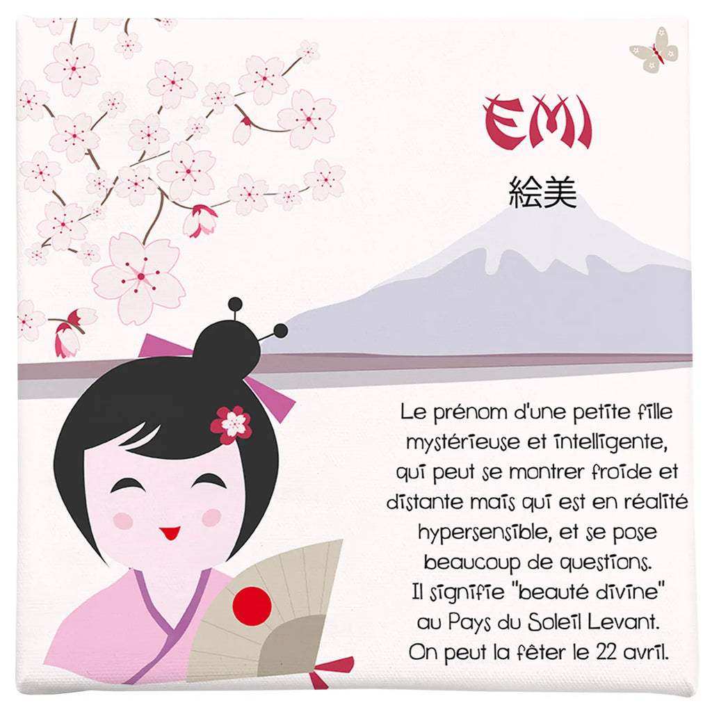 cadre signification et traits de caractère prénom japonais Emi
