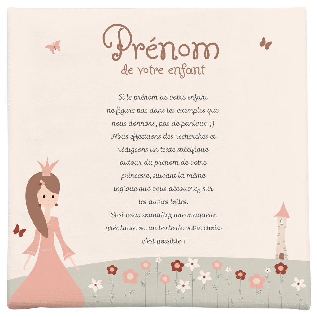 Comment nous personnalisons une toile sur le thème princesse