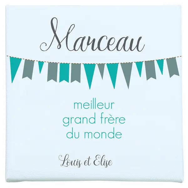 Toile texte et banderole pour valoriser un grand frère