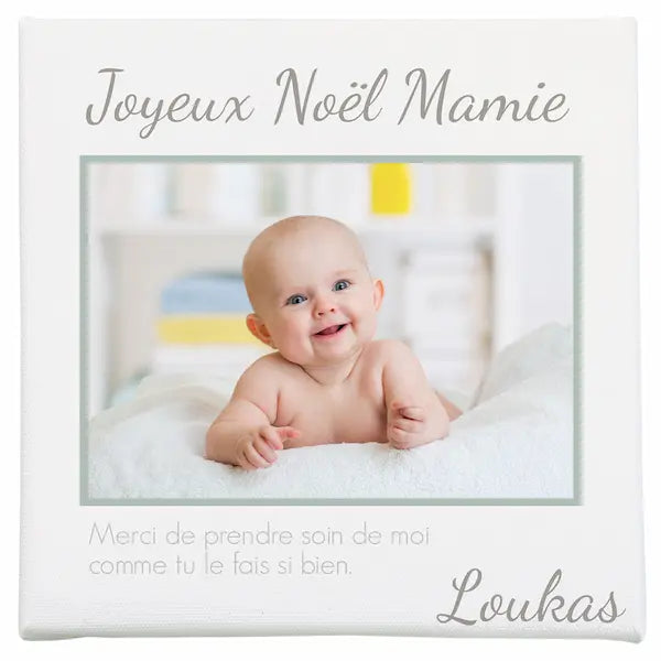 Toile photo et message avec couleurs au choix