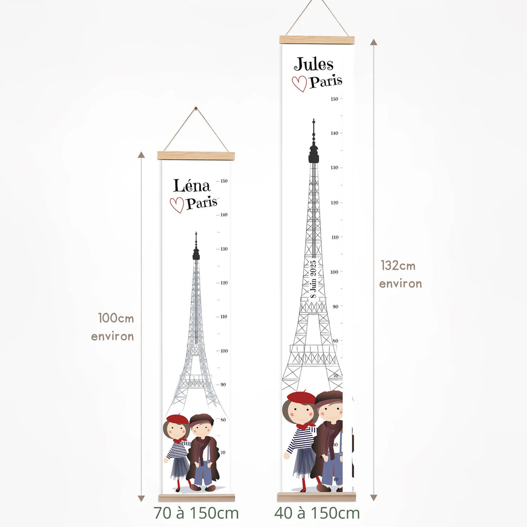 Une toise Tour Eiffel proposée en deux dimensions