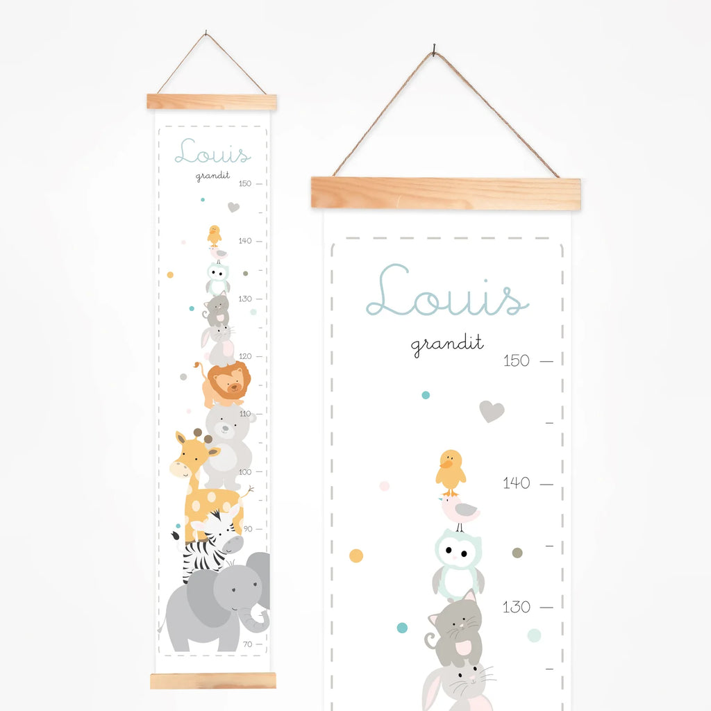 Toise tissu bébés animaux