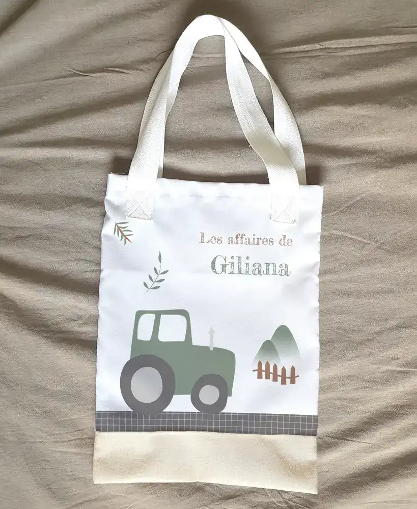 Tote bag personnalisé et son tracteur
