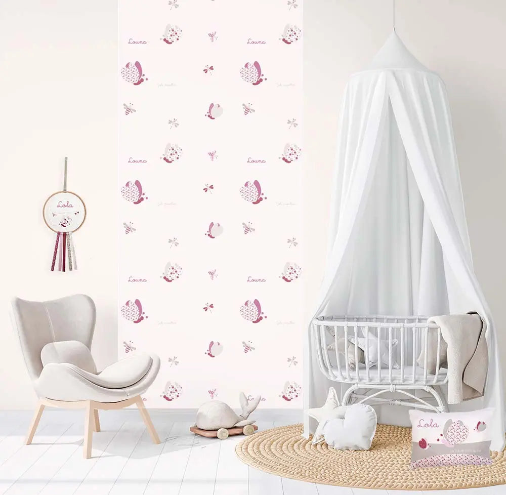Lé de papier peint personnalisé papillons et petites ailes