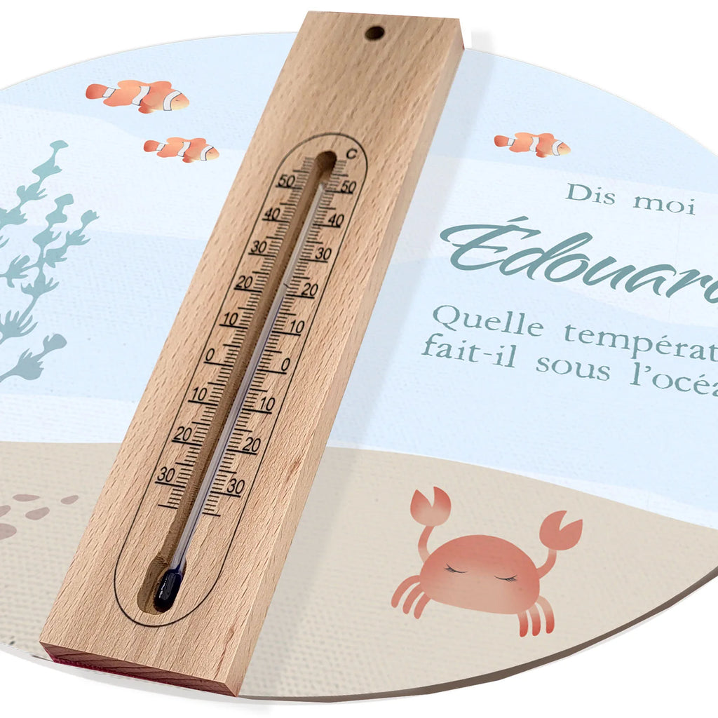 Thermomètre chambre bébé thème océans