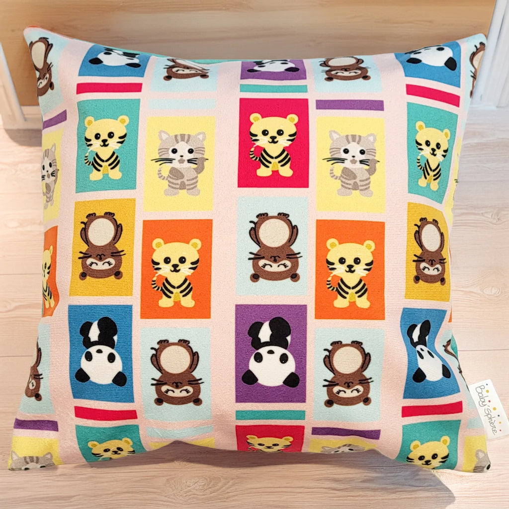 Coussin maternelle personnalisé et motif kawaii