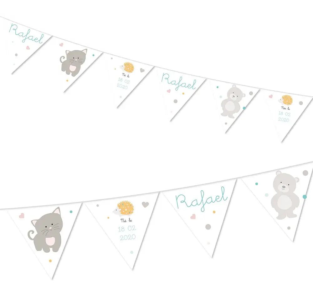 Guirlande prénom des bébés animaux