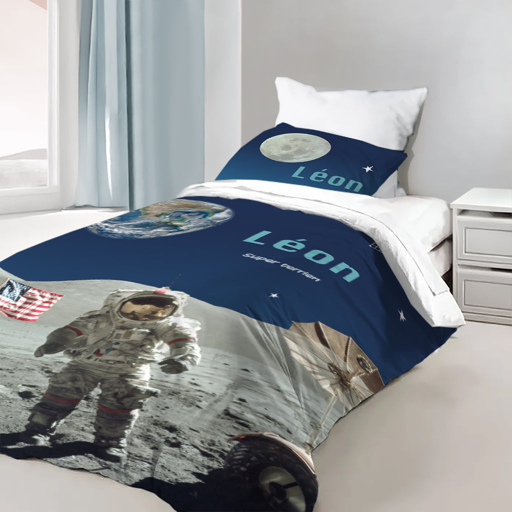 Housse de couette personnalisée thème espace