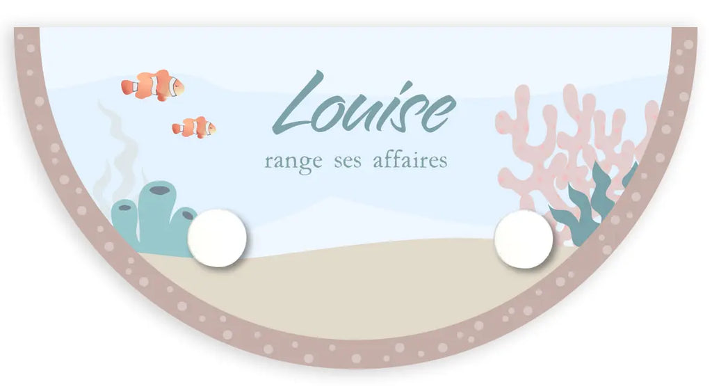 Portemanteau hublot sous la mer et ses poissons