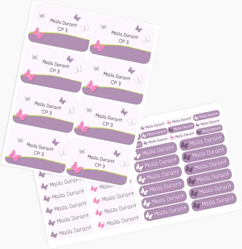 Sticker Fleur violette - Sticker A moi Etiquette & Autocollant