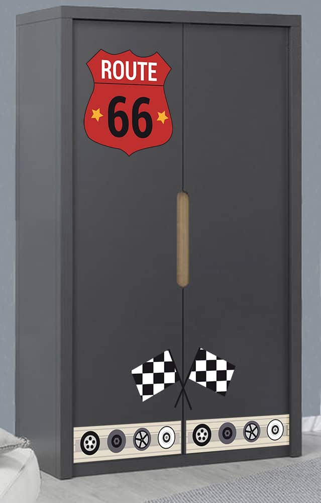 Habillage armoire stickers route 66